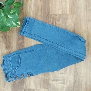 Forever 21 Premium Denim High Waisted Button Fly Jeans
